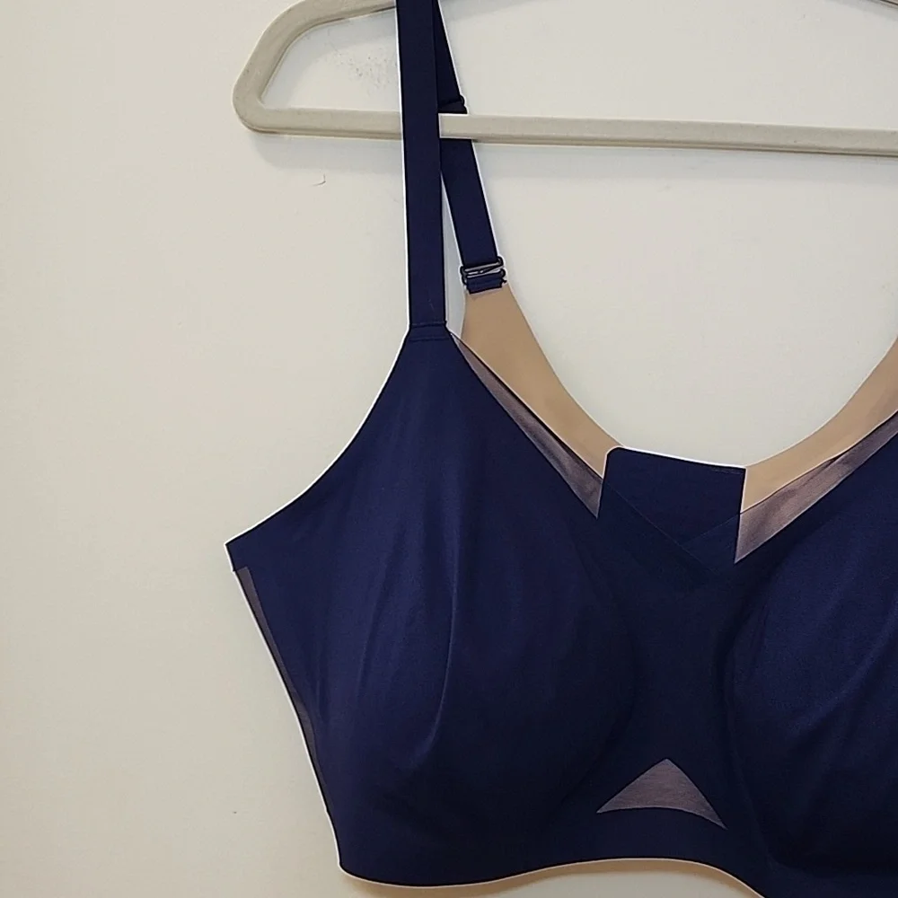 Honeylove Liftwear Crossover Bra Blue Navy  Size 3X - Picture 5 of 16